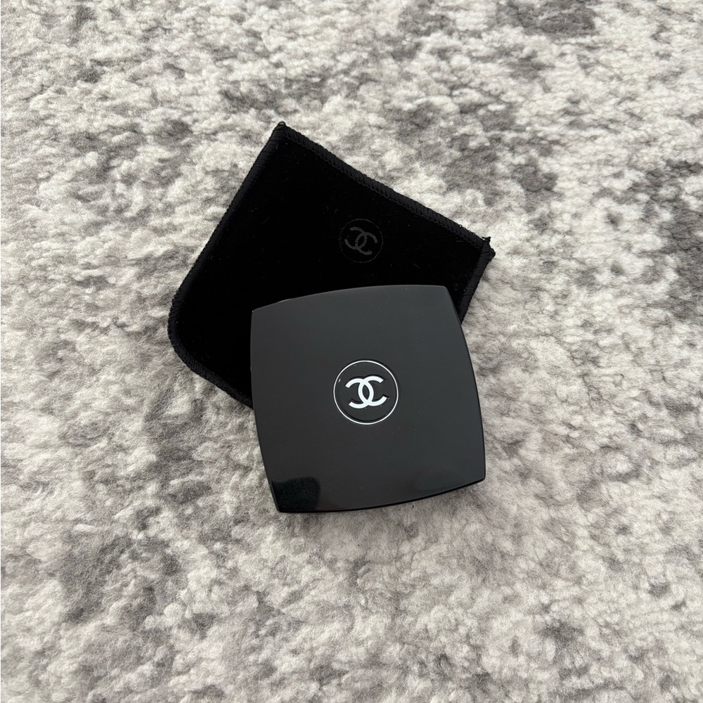 CHANEL Sleek Black Compact with Logo